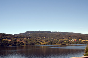 Railway travel in Norway.Views from the train. The Bergen - Oslo train. Norway