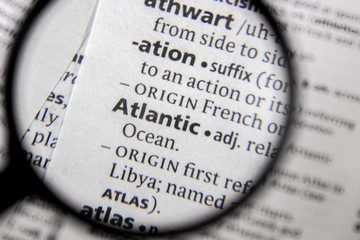 The word or phrase Atlantic in a dictionary.