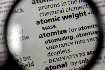 The word or phrase atomize in a dictionary.