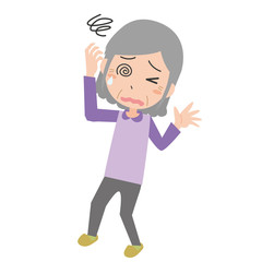 おばあさん　女性　めまい　眩暈　ふらつく　