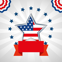 Star of usa happy presidents day vector design