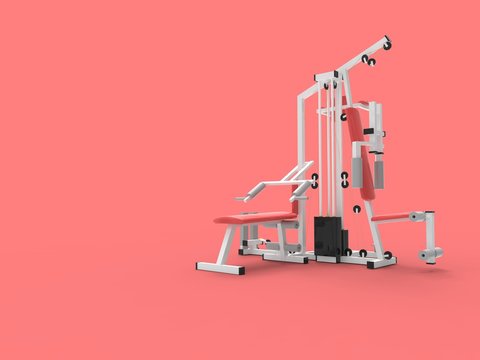 3d rendering ofo gym equipment isolated in empty space