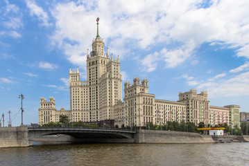 Fototapeta na wymiar Residential building on Kotelnicheskaya Embankment, Moscow
