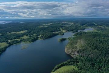 Fototapeta na wymiar Bay Ladoga lake in Karelia