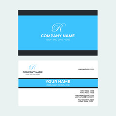 Unique modern clean business card template print ready file for your company business