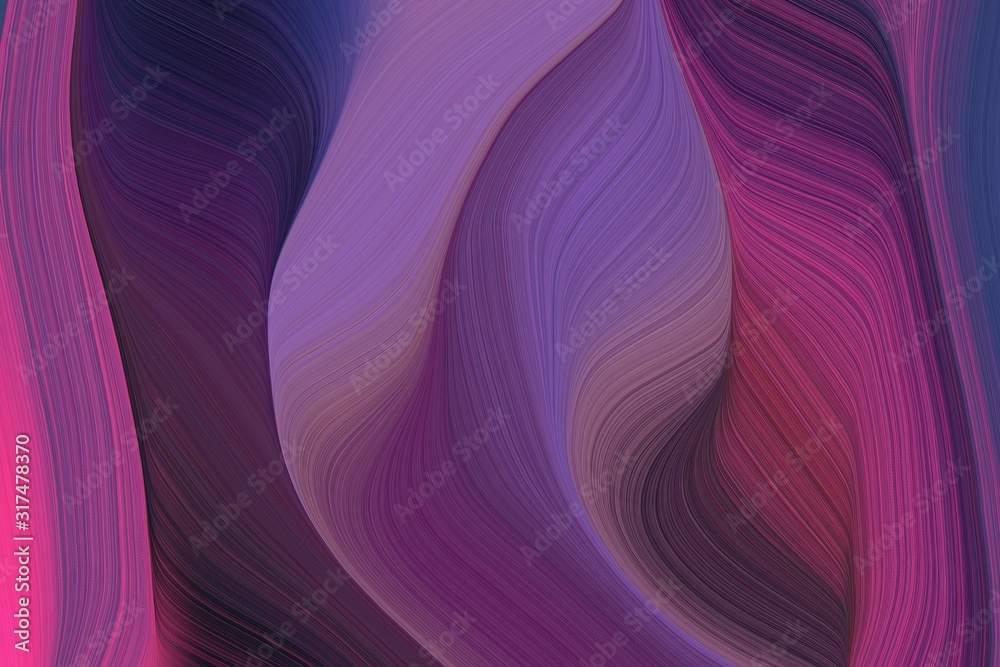 Poster abstract flowing and fluid lines and waves wallpaper design with old mauve, mulberry and antique fuc