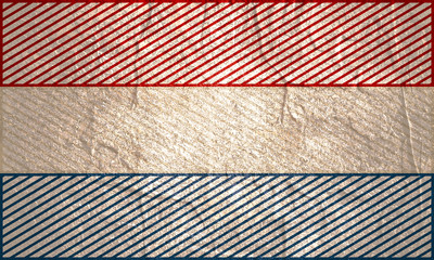 Netherlands national thin line style flag. Celebration card template for independence day.