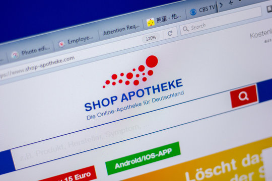 Ryazan, Russia - June 05, 2018: Homepage of Shop-apotheke website on the display of PC, url - Shop-apotheke.com.