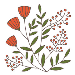 Color vector illustration with pattern of flowers
