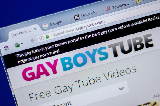 Ryazan, Russia - June 05, 2018: Homepage of GayBoysTube website on the display of PC, url - GayBoysTube.com.