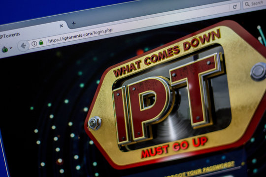 Ryazan, Russia - June 05, 2018: Homepage of IPtorrents website on the display of PC, url - IPtorrents.com.