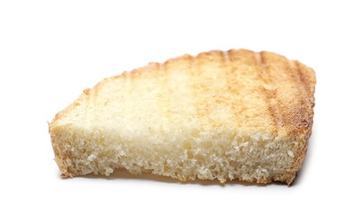 Toast slice isolated on white background