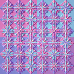 Beautiful, cheerful pattern background. 3d illustration, 3d rendering.