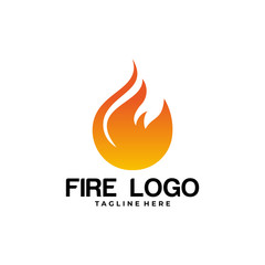 fire logo icon vector isolated