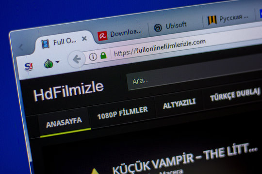 Ryazan, Russia - June 05, 2018: Homepage of FullOnlineFilmlerizle website on the display of PC, url - FullOnlineFilmlerizle.com.