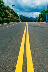 Mountain road with beautiful view
