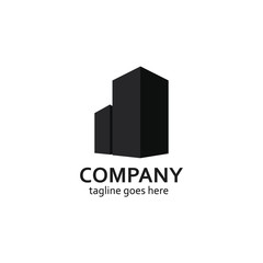 logo design icon of the building. modern template. black texture abstract. illustration vector