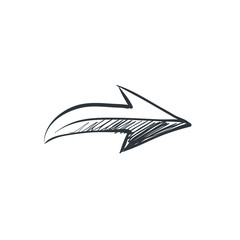 Arrow doodle illustration drawing sign vector up down left right upload download direction curve aim target orientation forward back turn undo growth vintage refresh
