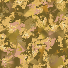 Desert camouflage of various shades of brown, pink and beige colors