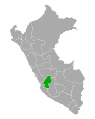 Karte von Huancavelica in Peru