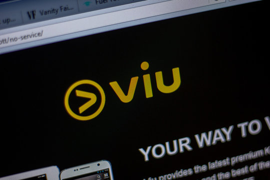 Ryazan, Russia - June 05, 2018: Homepage of Viu website on the display of PC, url - Viu.com.