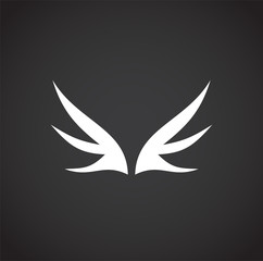 Wing related icon on background for graphic and web design. Creative illustration concept symbol for web or mobile app.