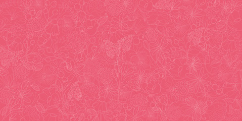 Line Art　Flower　Background,Pink,Texture　ボタニカル　植物
