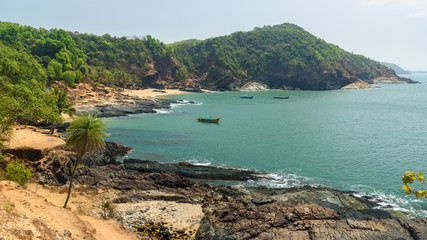 View of Paradise beach in Gokarna. India