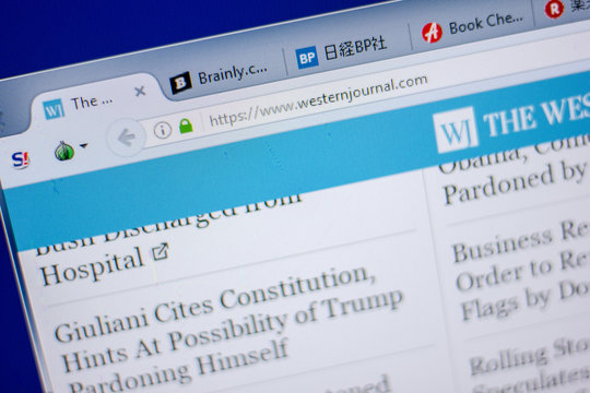 Ryazan, Russia - June 05, 2018: Homepage of WesternJournal website on the display of PC, url - WesternJournal.com.