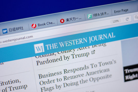 Ryazan, Russia - June 05, 2018: Homepage of WesternJournal website on the display of PC, url - WesternJournal.com.