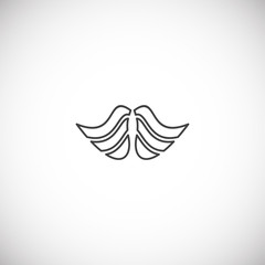 Wing related icon on background for graphic and web design. Creative illustration concept symbol for web or mobile app