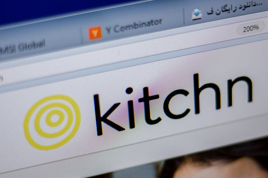 Ryazan, Russia - June 05, 2018: Homepage of TheKitchn website on the display of PC, url - TheKitchn.com.