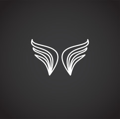 Wing related icon on background for graphic and web design. Creative illustration concept symbol for web or mobile app