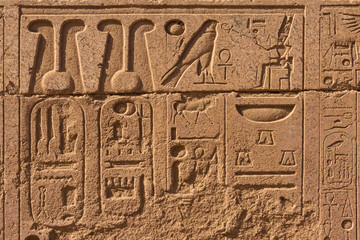 Ancient ruins of the Karnak Temple in Luxor (Thebes), Egypt. The largest temple complex of antiquity in the world. UNESCO World Heritage.