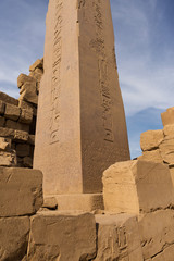 Ancient ruins of the Karnak Temple in Luxor (Thebes), Egypt. The largest temple complex of...
