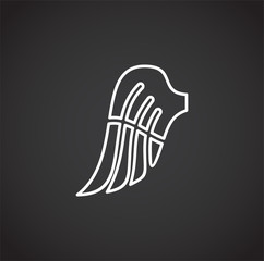 Wing related icon on background for graphic and web design. Creative illustration concept symbol for web or mobile app