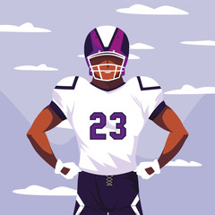 Super bowl player with helmet vector design