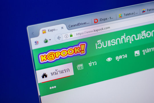 Ryazan, Russia - June 05, 2018: Homepage of Kapook website on the display of PC, url - Kapook.com.