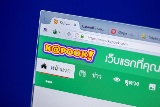Ryazan, Russia - June 05, 2018: Homepage of Kapook website on the display of PC, url - Kapook.com.