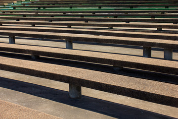 Obraz premium Grandstand in the park ,Seating for sports and activities