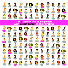 Breast cancer banner, girl power