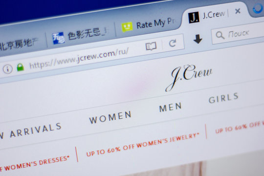 Ryazan, Russia - June 05, 2018: Homepage of Jcrew website on the display of PC, url - Jcrew.com.
