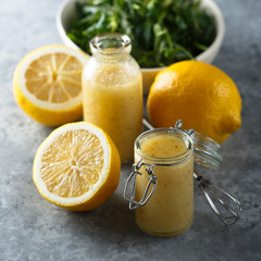 Homemade salad lemon dressing