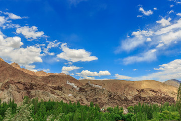 scenic landscape of Ladakh near Lamayuru, India