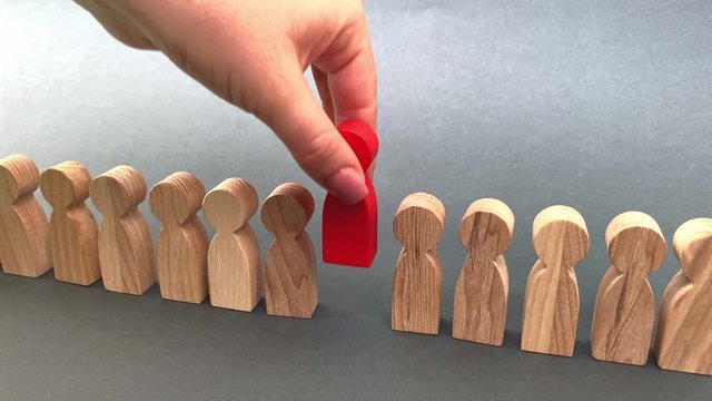 boss dismisses the employee from the team. Personnel Management. Bad worker. Demotion. The concept of finding people and workers on the job. Selection of teams, the appointment of a leader. Hiring