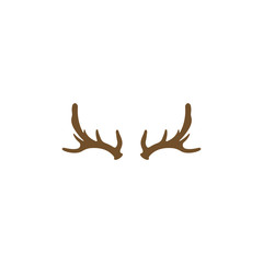 Deer Antlers Logo Template Illustration Design.