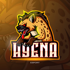 Hyena mascot esport logo design