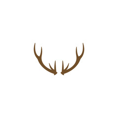 Fototapeta na wymiar Deer Antlers Logo Template Illustration Design.