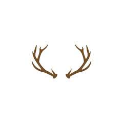 Deer Antlers Logo Template Illustration Design.