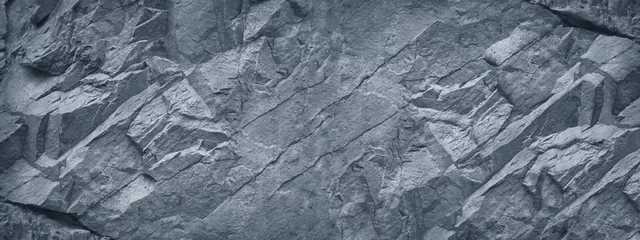 Fotobehang Grijze grungebanner. Abstracte stenen achtergrond. De textuur van de stenen muur. Detailopname. Lichtgrijze rotsachtergrond. © Наталья Босяк
